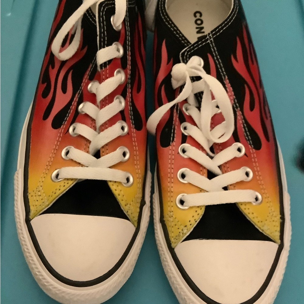 Converse High-Tops with Fiery Gradient